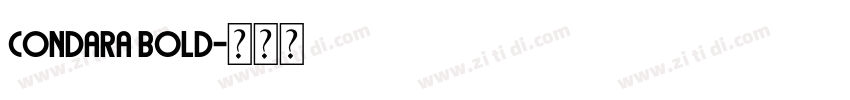 condara bold字体转换